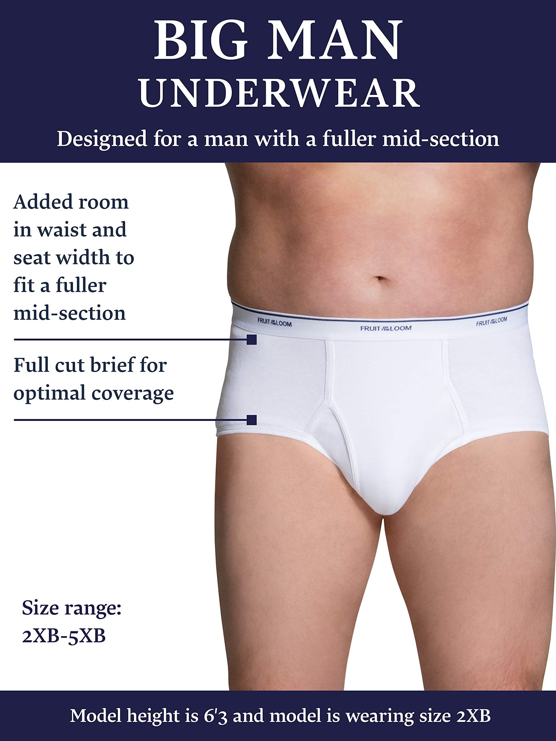 Fruit of the Loom Men's Underwear Briefs, Tag Free & Moisture Wicking