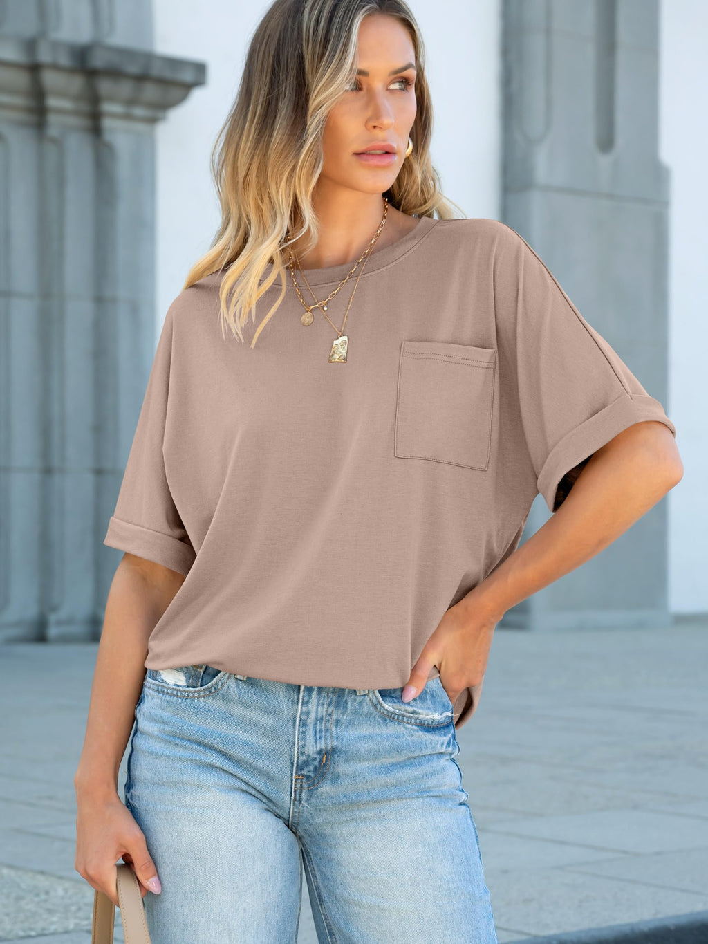 ANRABESS Womens Tops Short Sleeve Oversized T Shirts