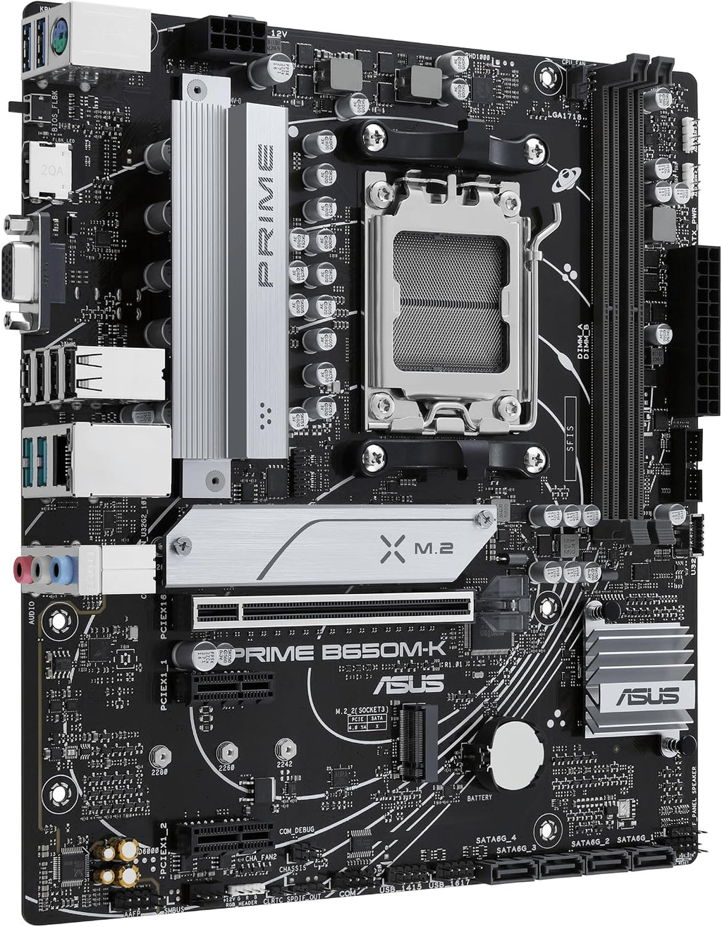 Asus Prime B650M-R AMD B650 AM5 Soket DDR5 7200+(OC) MHz mATX Anakart