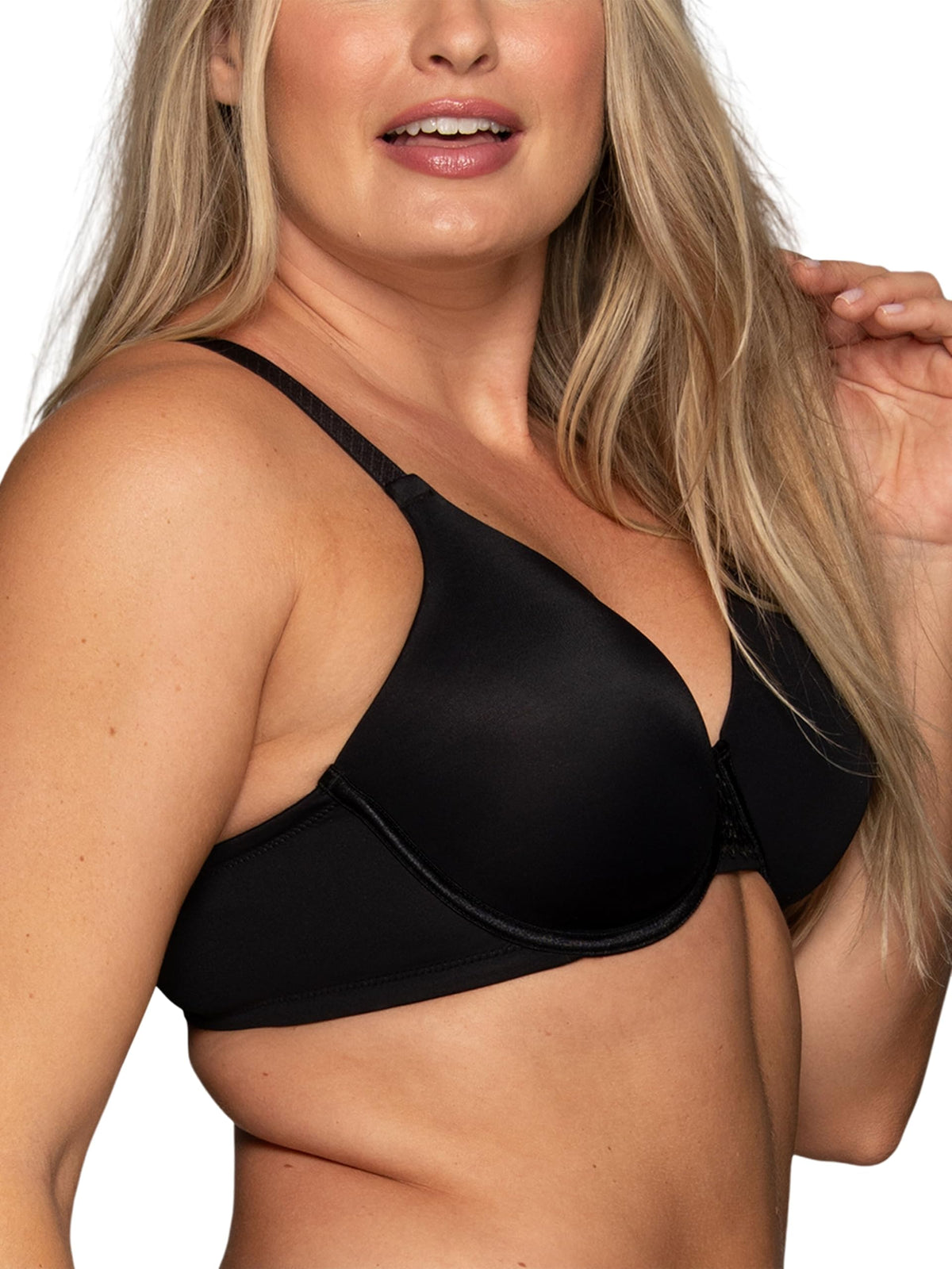 Vanity Fair Women's Full Figure Beauty Back Smoothing Bra, 4 Way Stretch Fabric, Lightly Lined Cups up to H