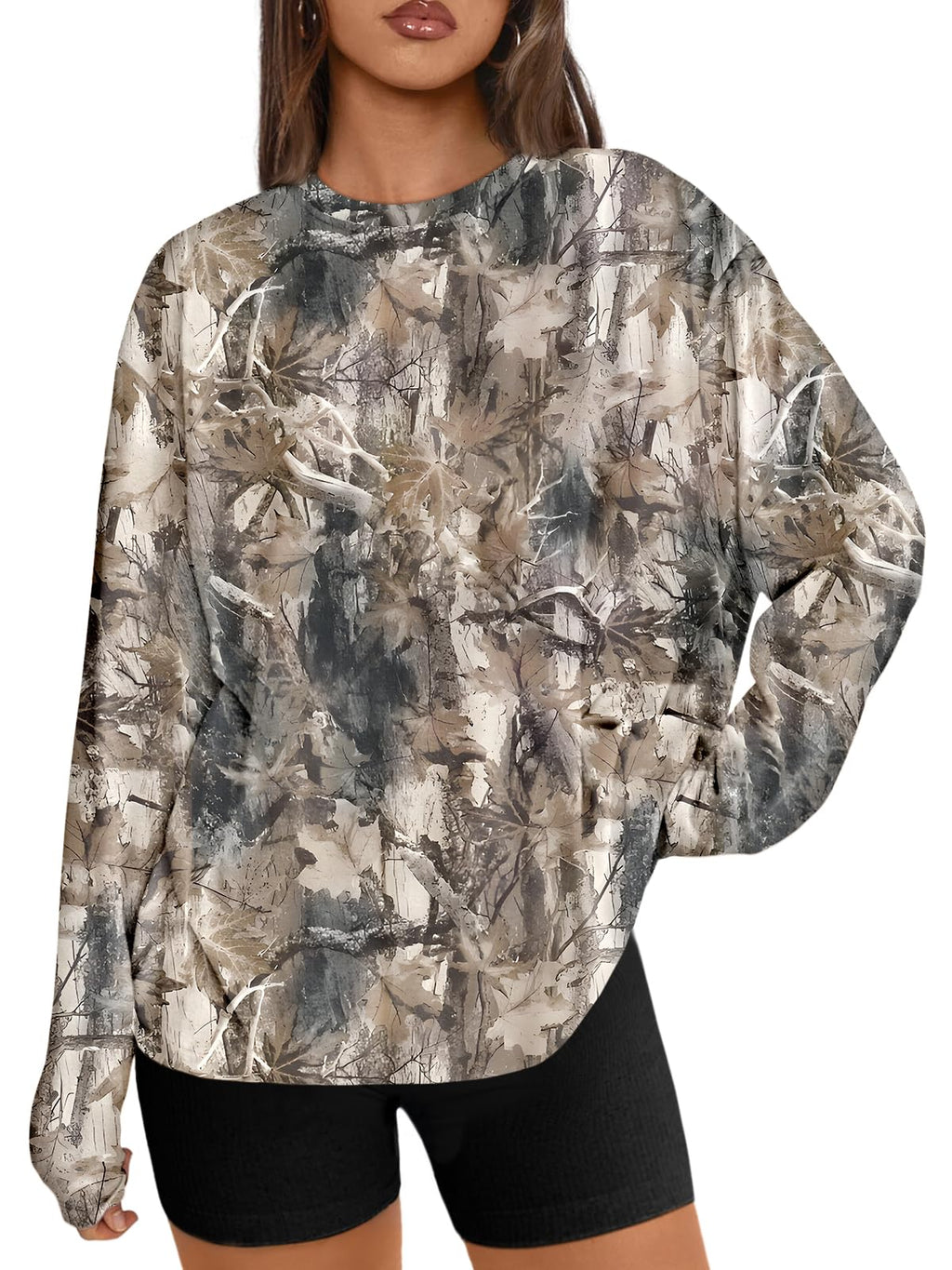 Trendy Queen Womens Oversized Long Sleeve Shirts Fall Tops 2026 Basic Tees