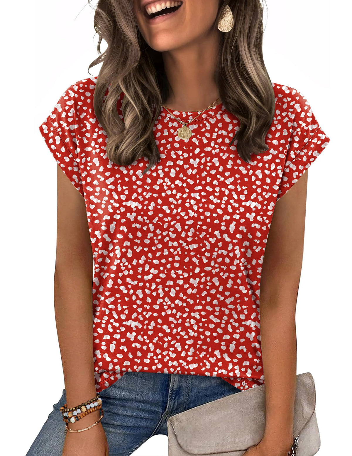 Zeagoo Womens Tops Summer Casual Cap Sleeve Tshirts Shirts Business Blouses