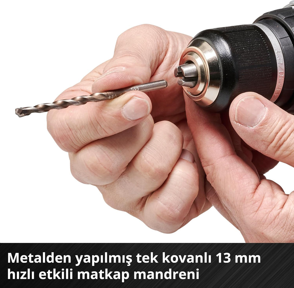 Einhell TP-CD 18/60 Li BL Akülü Vidalama Seti (2,5 Ah Akü ve Şarj Cihazı, 32 Parça Uç Seti ve Çanta Dahildir)