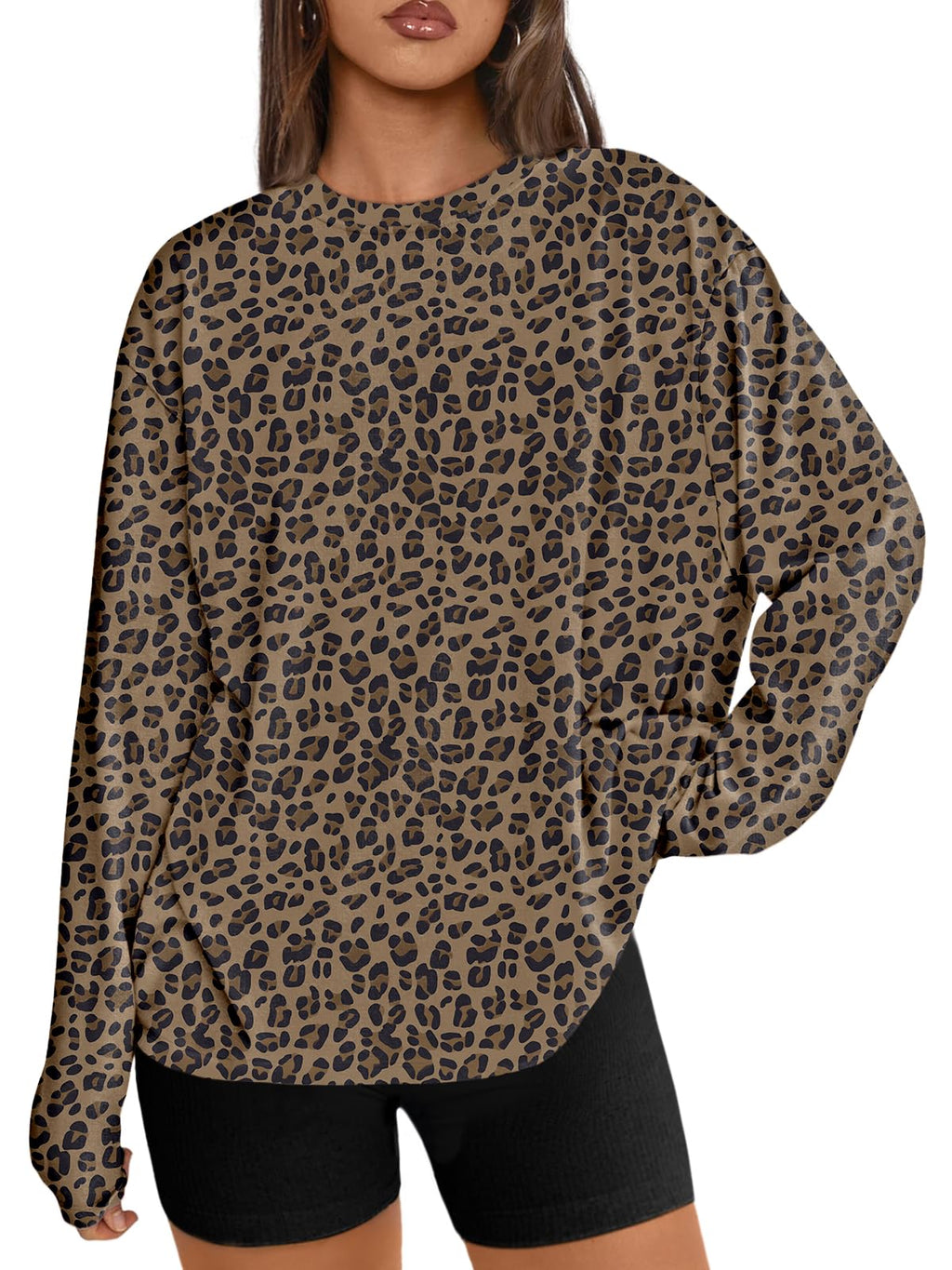 Trendy Queen Womens Oversized Long Sleeve Shirts Fall Tops 2026 Basic Tees