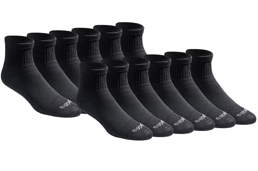 Dickies Men's Dri-Tech Moisture Control Quarter Socks, Available in M-XXL (6, 12, 18 Pairs)