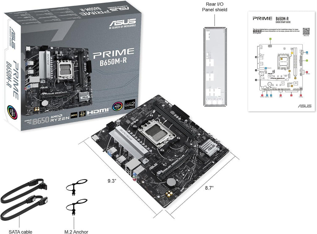 Asus Prime B650M-R AMD B650 AM5 Soket DDR5 7200+(OC) MHz mATX Anakart