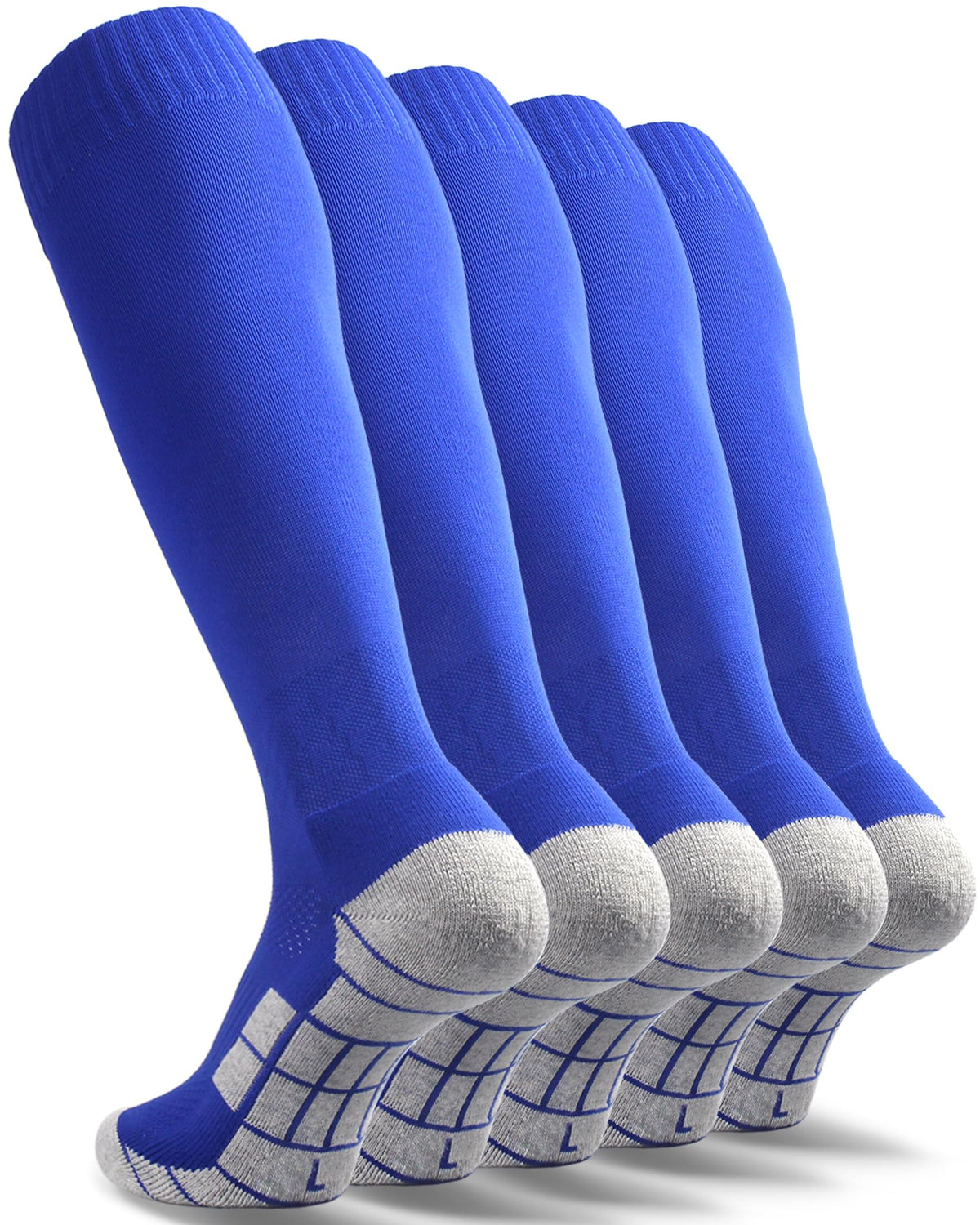 CWVLC Soccer Socks (1/3/5 pairs) Team Sport Knee High Socks for Adult Youth Kids