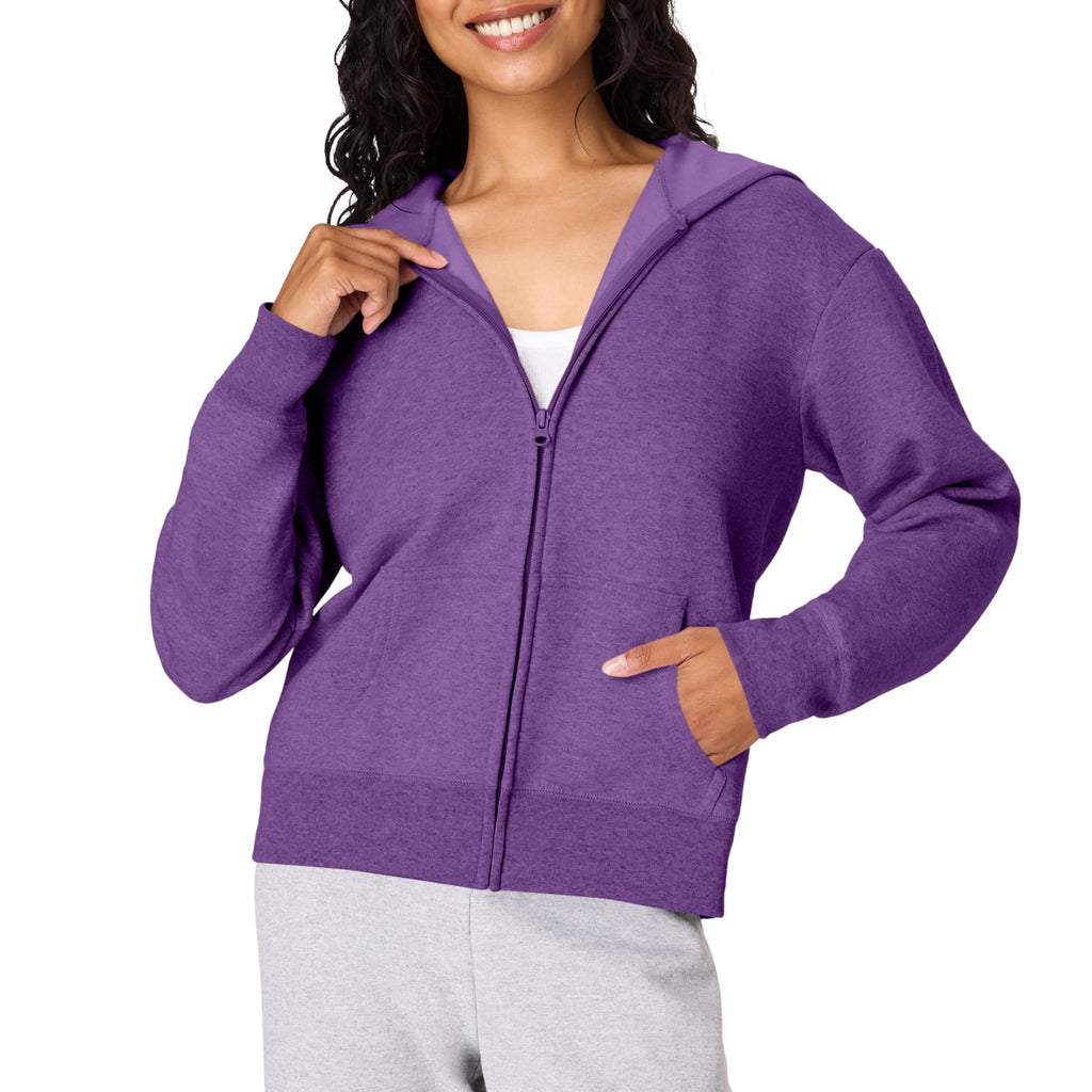 Hanes Women's EcoSmart Fleece Sweatshirt for Women, Soft Midweight - Full-Zip Hoodie, Sweatshirt, or 1/4 Zip