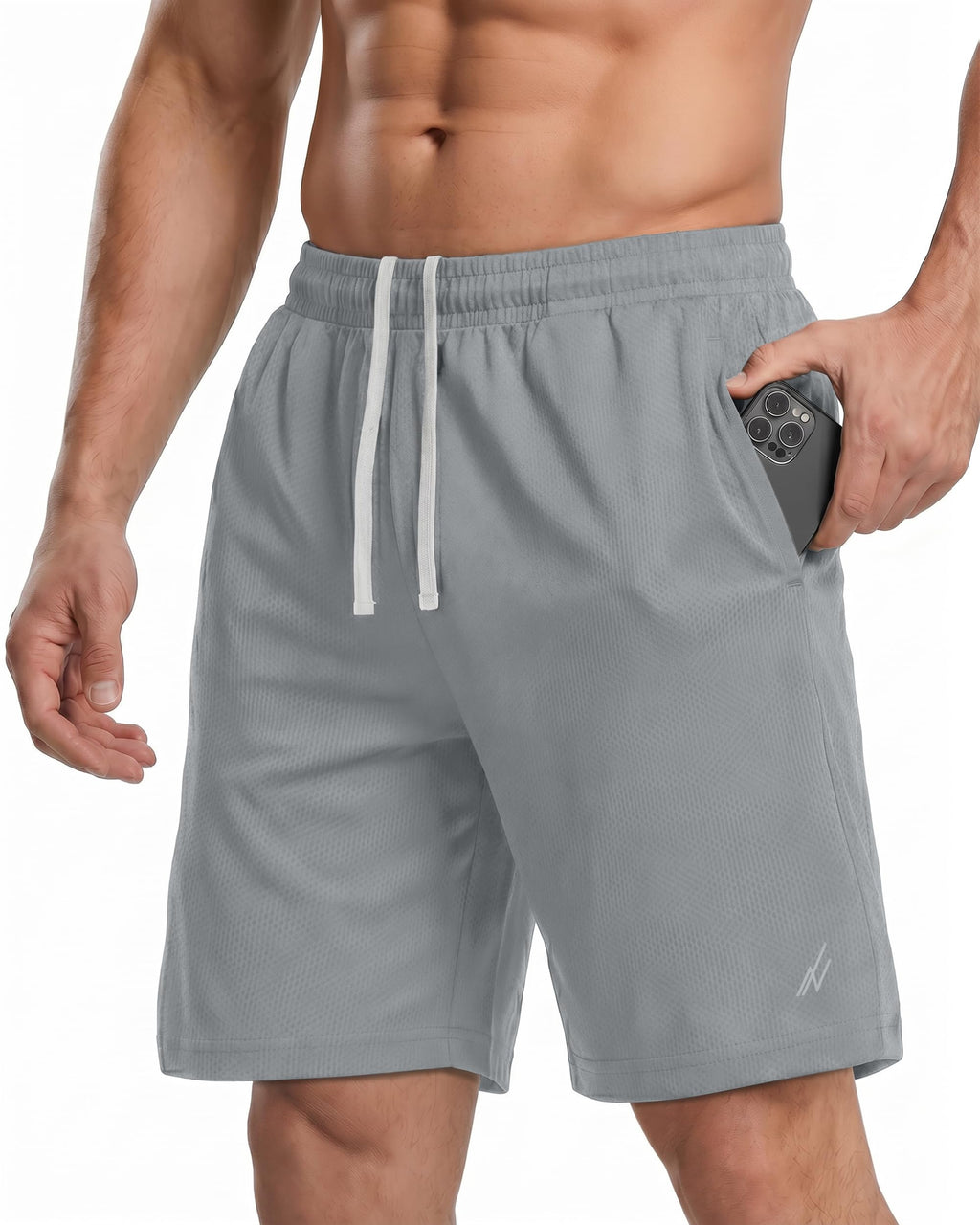 Breathable Mesh Mens Athletic Shorts Loose-Fit Quick Dry Running Gym Shorts