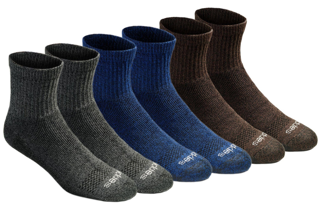 Dickies Men's Dri-Tech Moisture Control Quarter Socks, Available in M-XXL (6, 12, 18 Pairs)