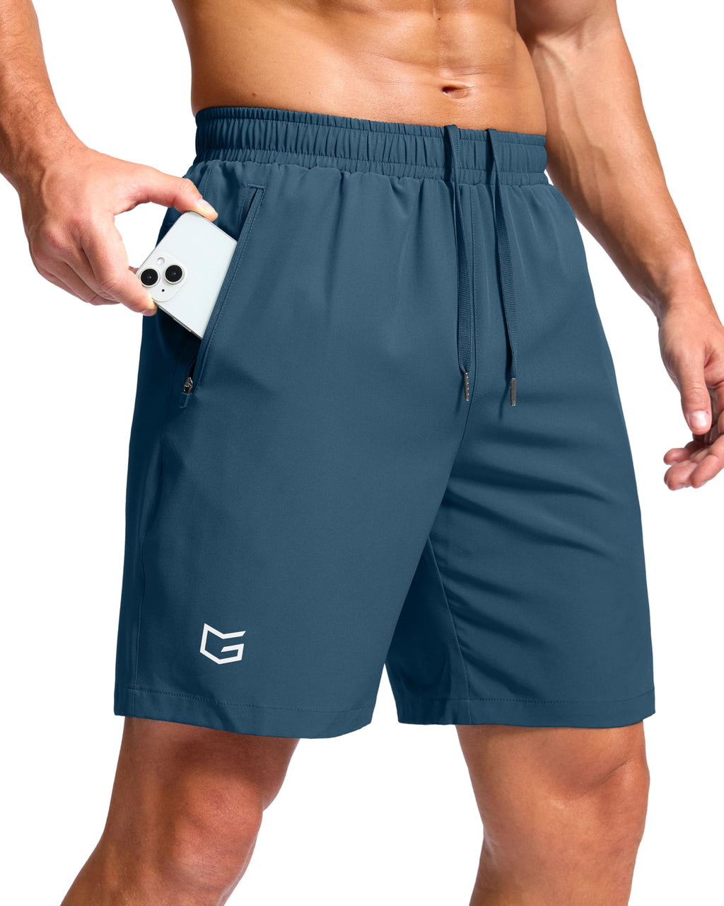 G Gradual Men's Athletic Running Shorts with 2 Zipper Pockets 7"/ 5"/ 9"
