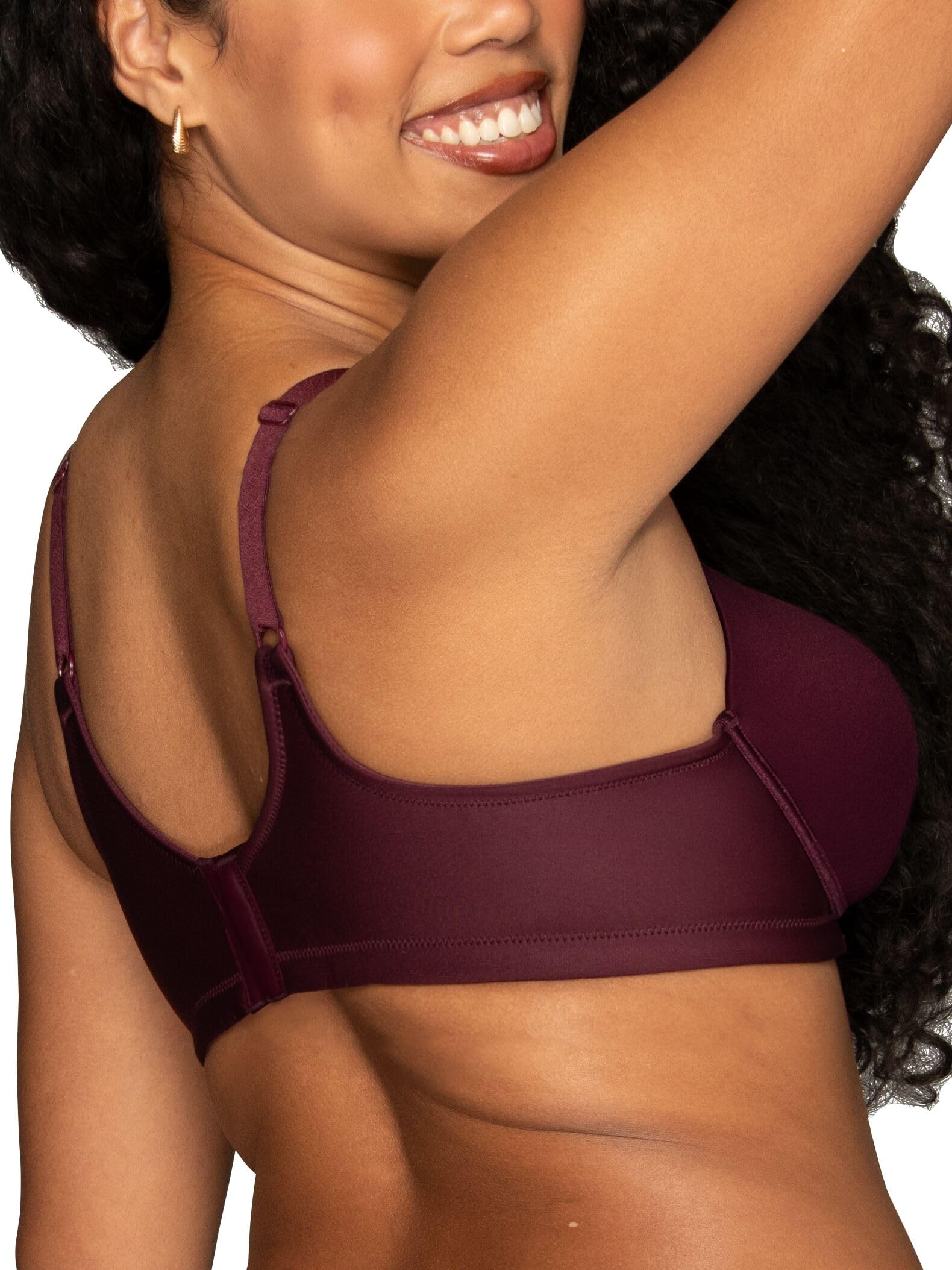 Vanity Fair Women's Full Figure Beauty Back Smoothing Bra, 4 Way Stretch Fabric, Lightly Lined Cups up to H