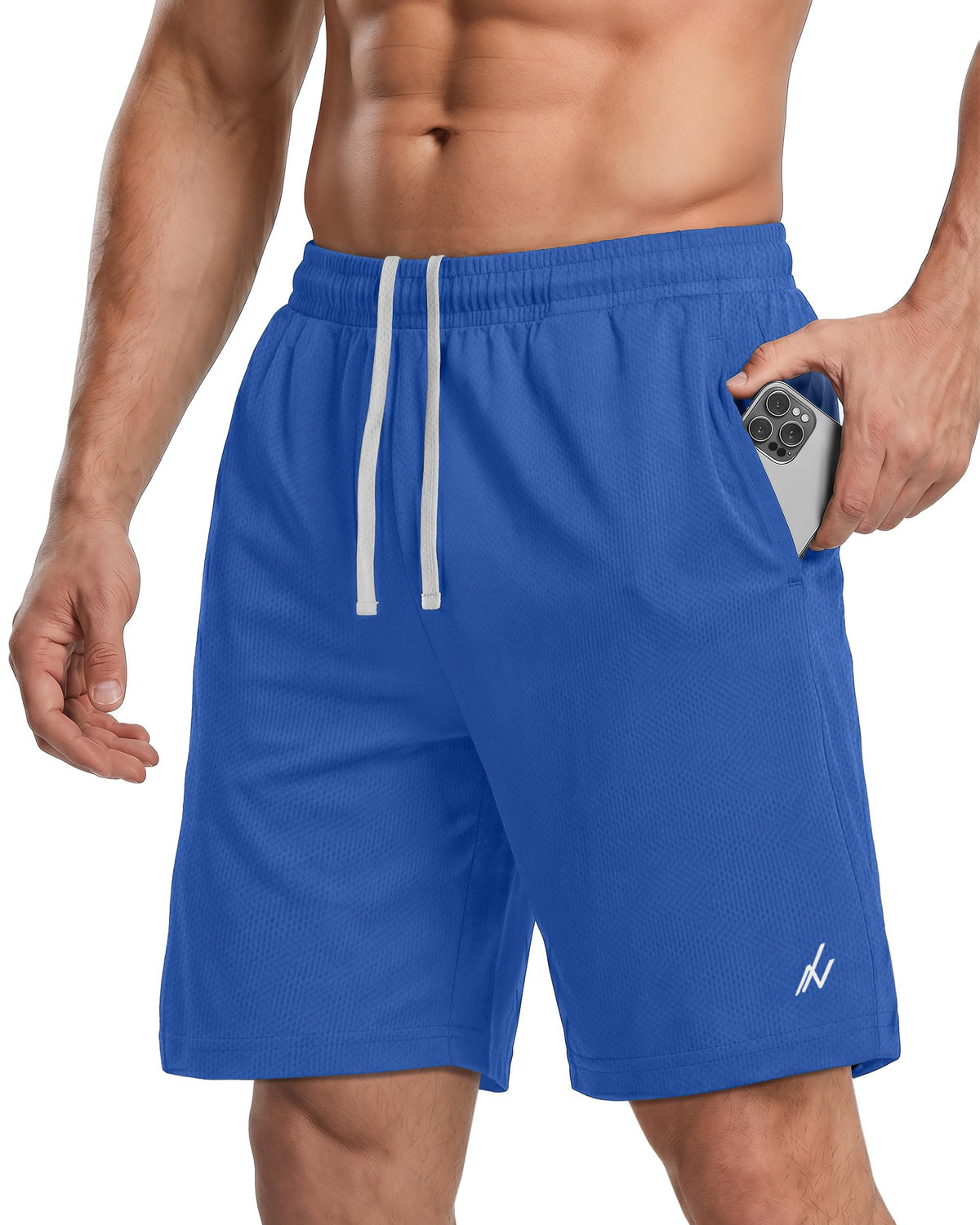Breathable Mesh Mens Athletic Shorts Loose-Fit Quick Dry Running Gym Shorts
