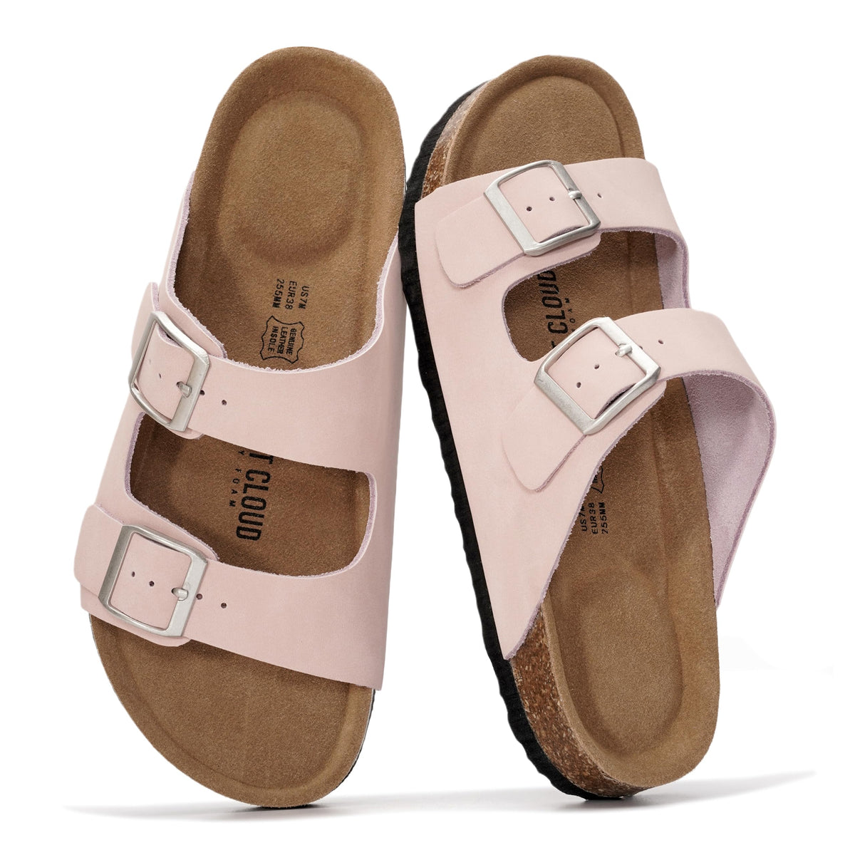 Project Cloud 100% Genuine Leather Womens Sandals Slides for Women (Venita)
