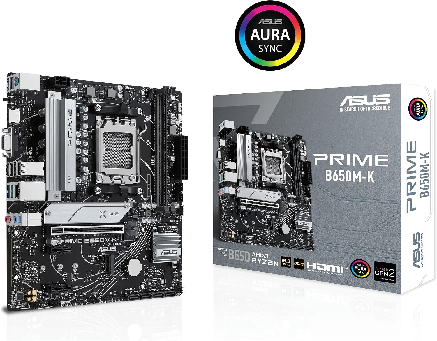 Asus Prime B650M-R AMD B650 AM5 Soket DDR5 7200+(OC) MHz mATX Anakart