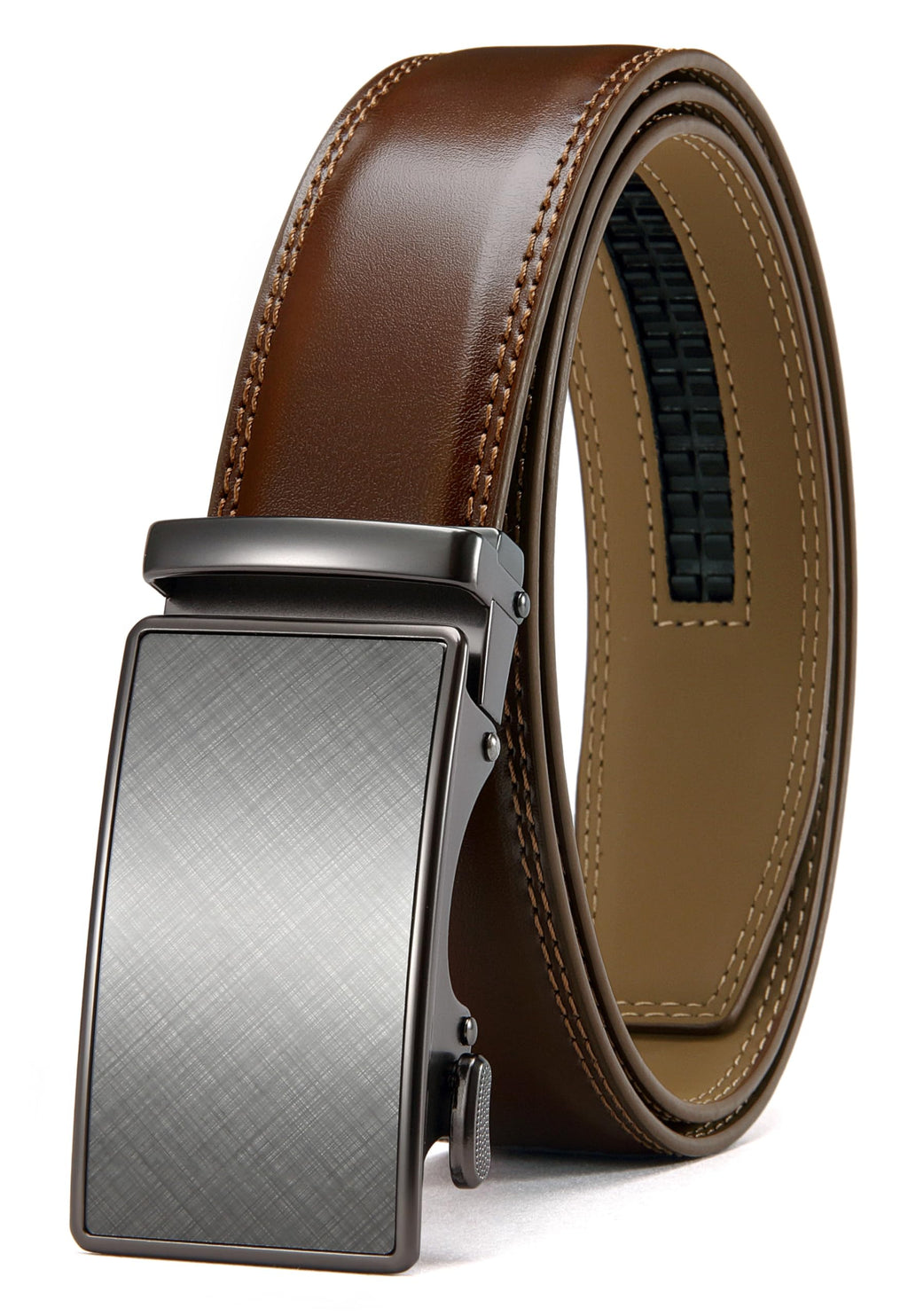 CHAOREN Mens Leather Ratchet Belt - 1 3/8" for Dress Pants