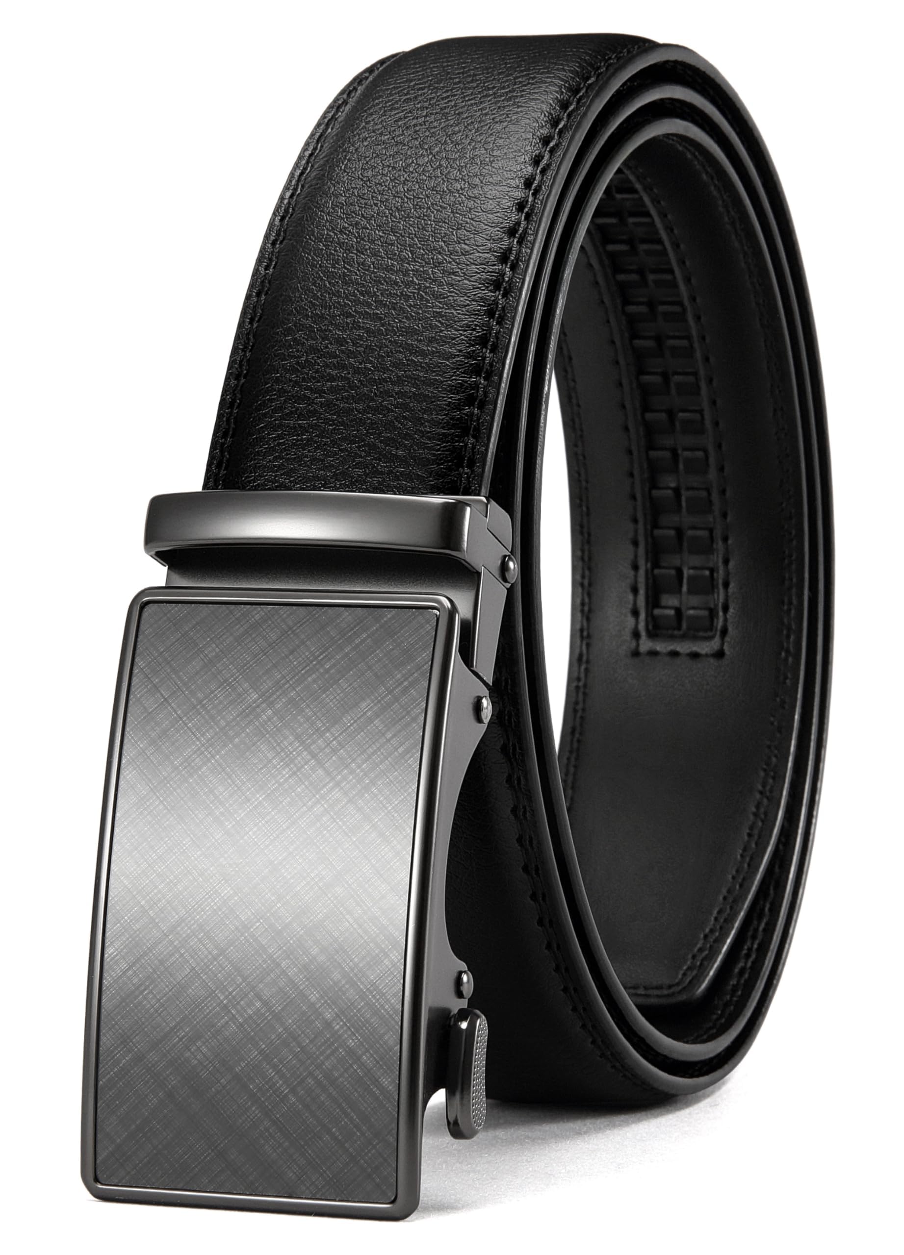 CHAOREN Mens Leather Ratchet Belt - 1 3/8" for Dress Pants