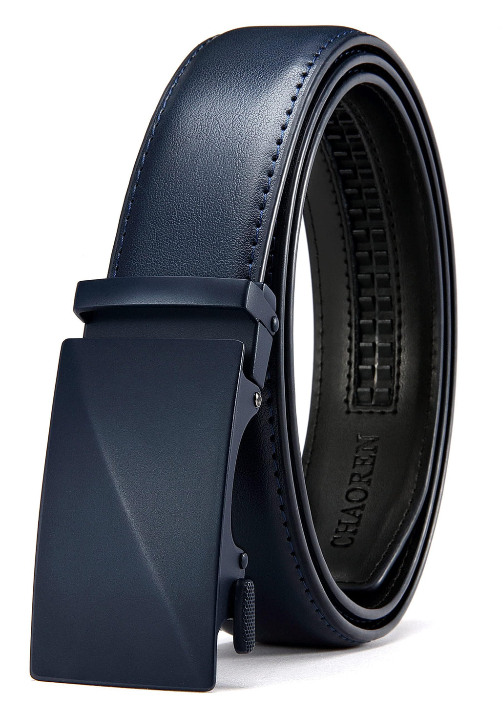 CHAOREN Mens Leather Ratchet Belt - 1 3/8" for Dress Pants
