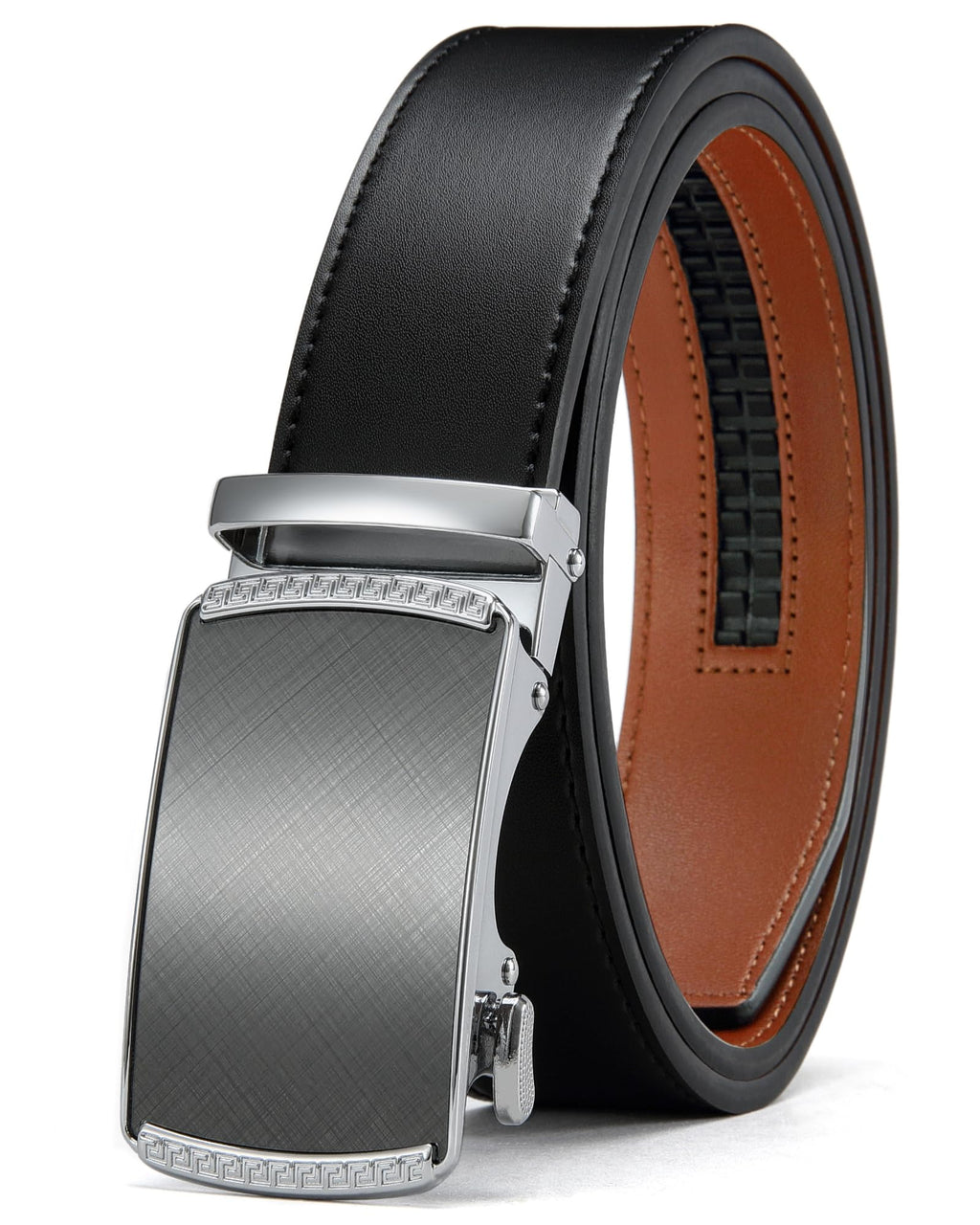 CHAOREN Men's Leather Ratchet Belt - Customizable Fit (35mm)