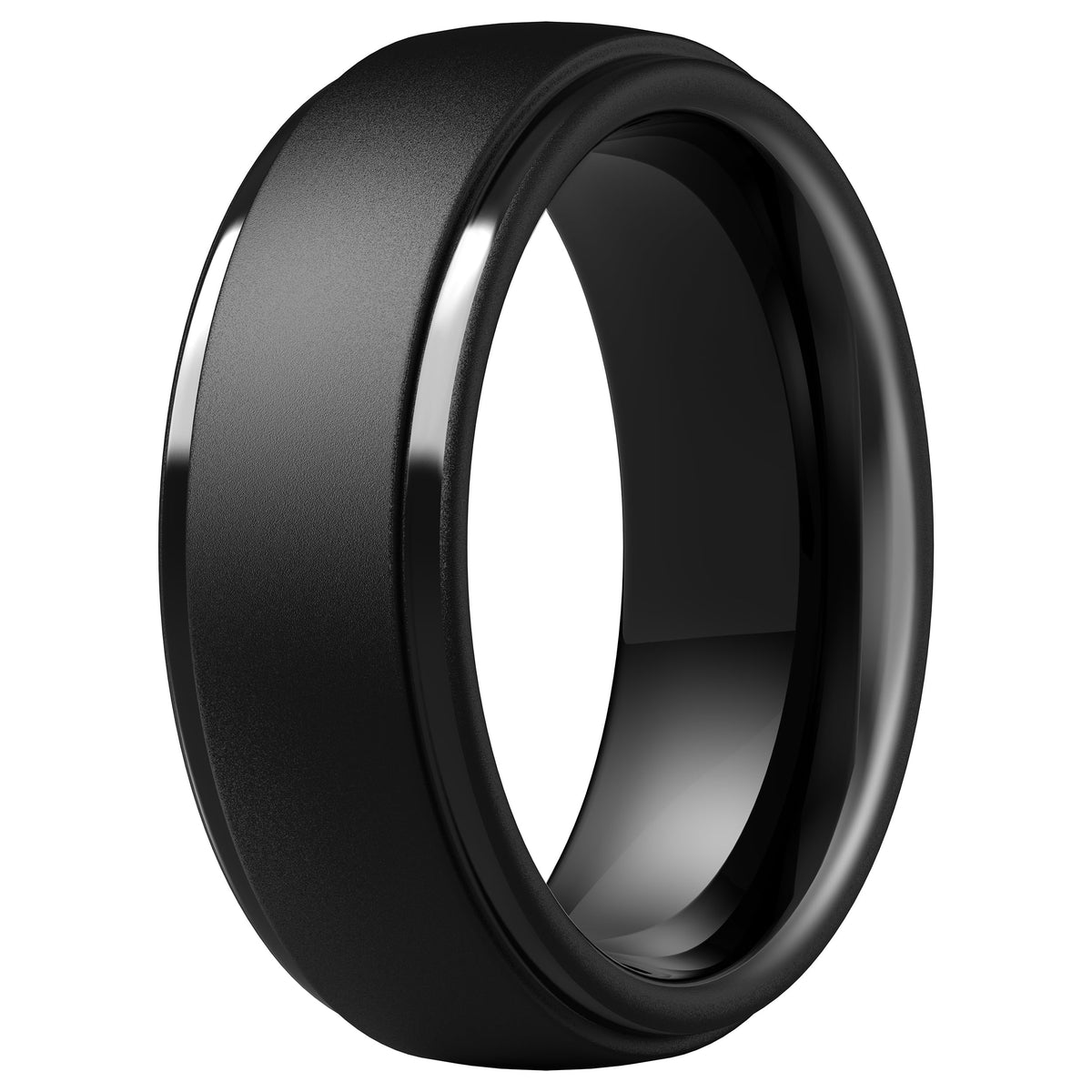 ThunderFit Silicone Rings for Men, Step Edge Rubber Wedding Bands 10mm Wide