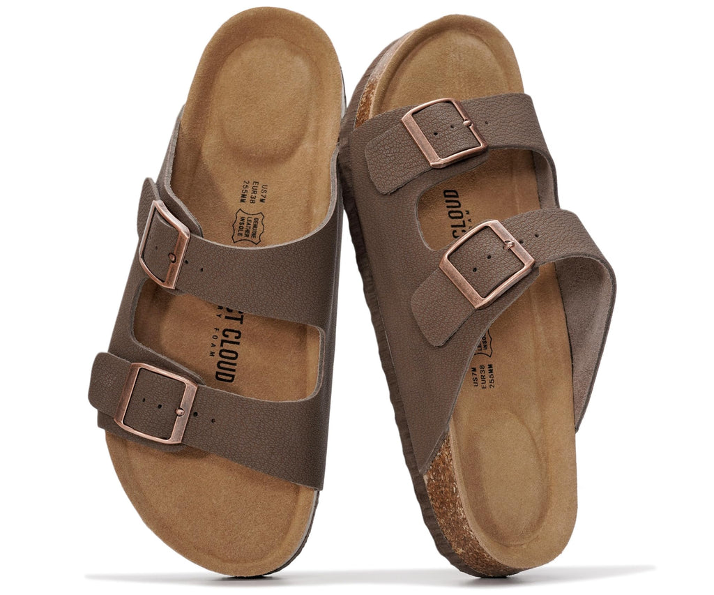 Project Cloud 100% Genuine Leather Womens Sandals Slides for Women (Venita)