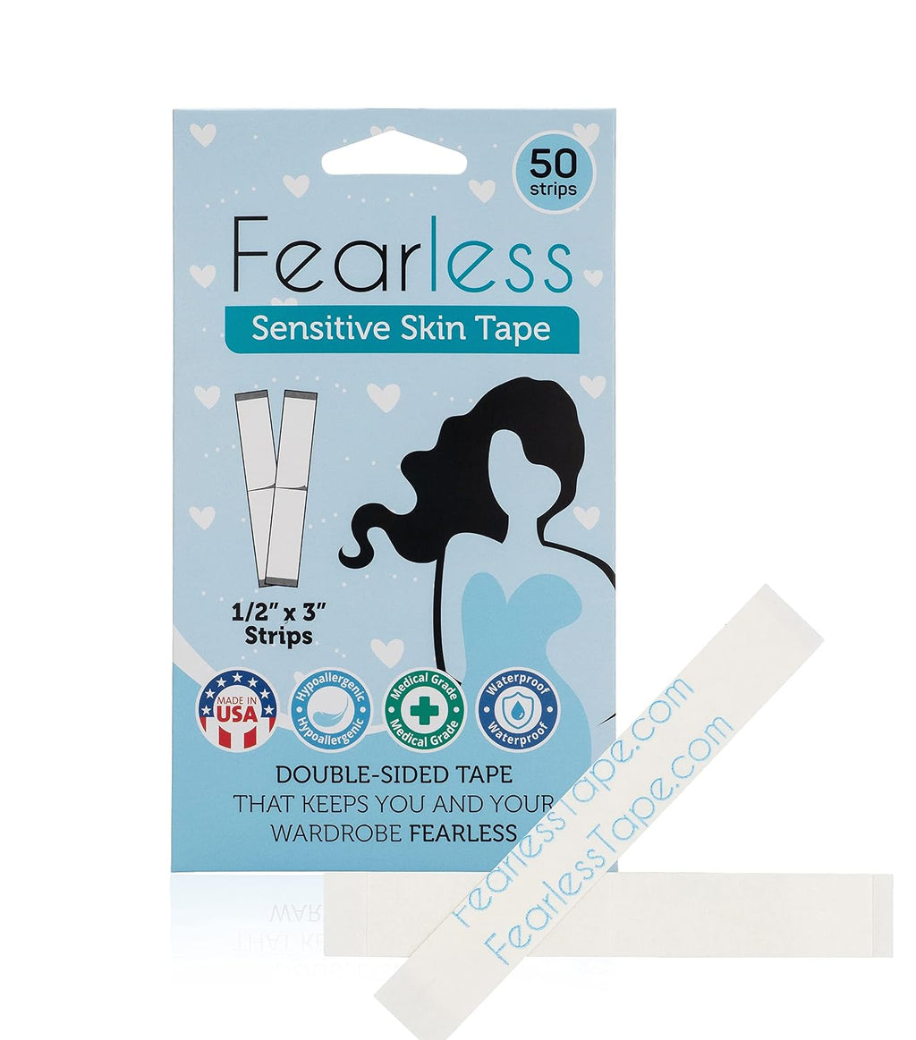 Fearless Tape Double Sided Fashion Tape Sensitive Skin, 50 Strips