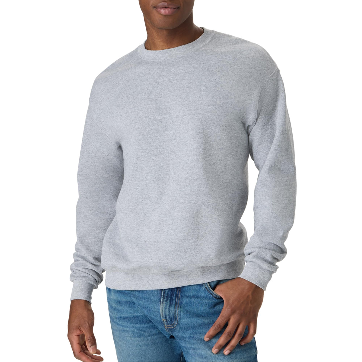 Hanes Men's Sweatshirt, EcoSmart Fleece Crewneck Sweatshirt, Big & Tall Available, 1 or 2-Pack