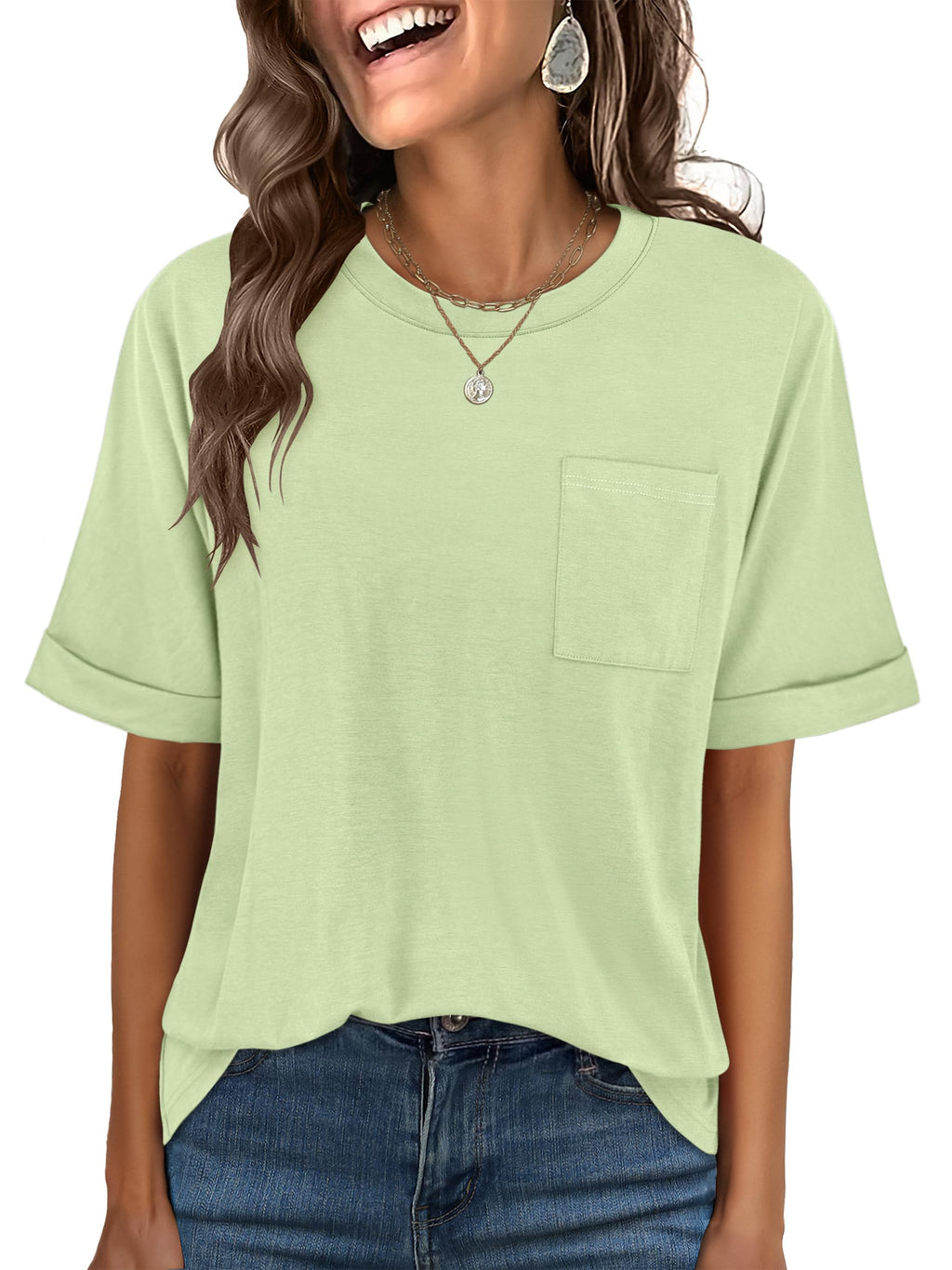 ANRABESS Womens Tops Short Sleeve Oversized T Shirts