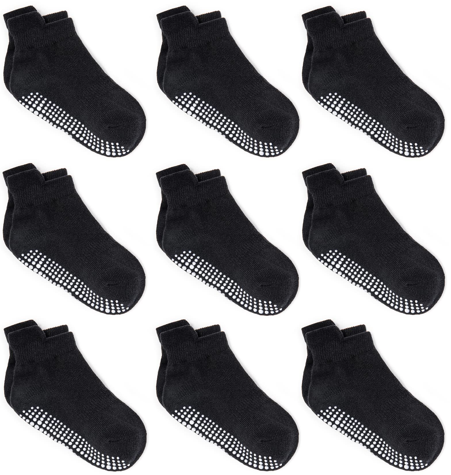Zaples Baby Non Slip Grip Ankle Socks with Non Skid Soles for Infants Toddlers Kids Boys Girls