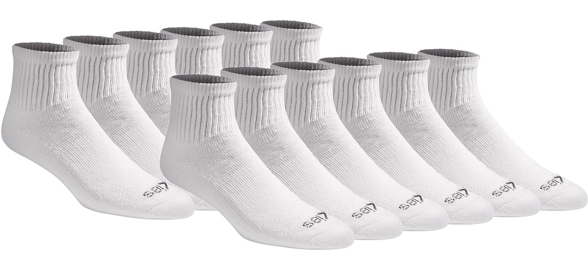Dickies Men's Dri-Tech Moisture Control Quarter Socks, Available in M-XXL (6, 12, 18 Pairs)