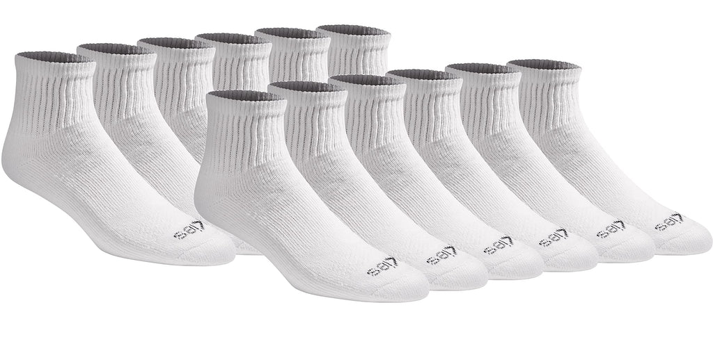 Dickies Men's Dri-Tech Moisture Control Quarter Socks, Available in M-XXL (6, 12, 18 Pairs)