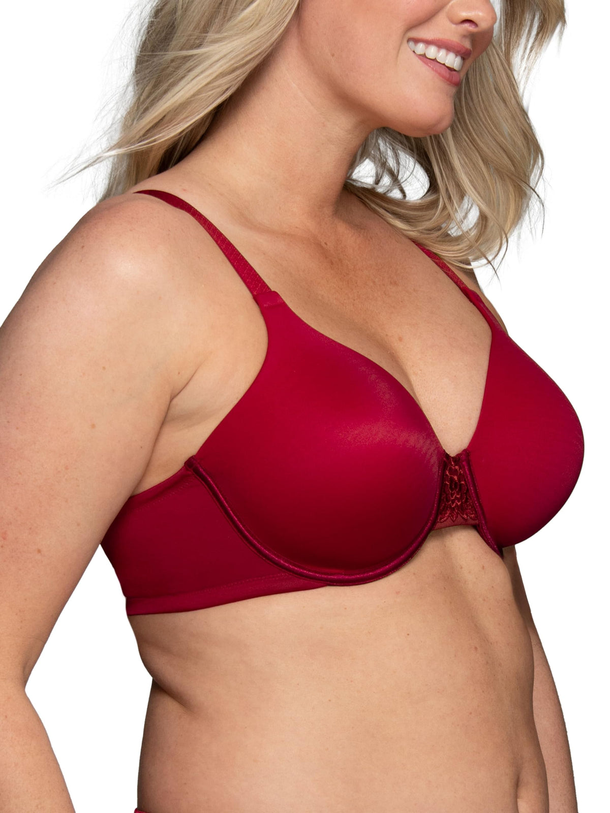 Vanity Fair Women's Full Figure Beauty Back Smoothing Bra, 4 Way Stretch Fabric, Lightly Lined Cups up to H