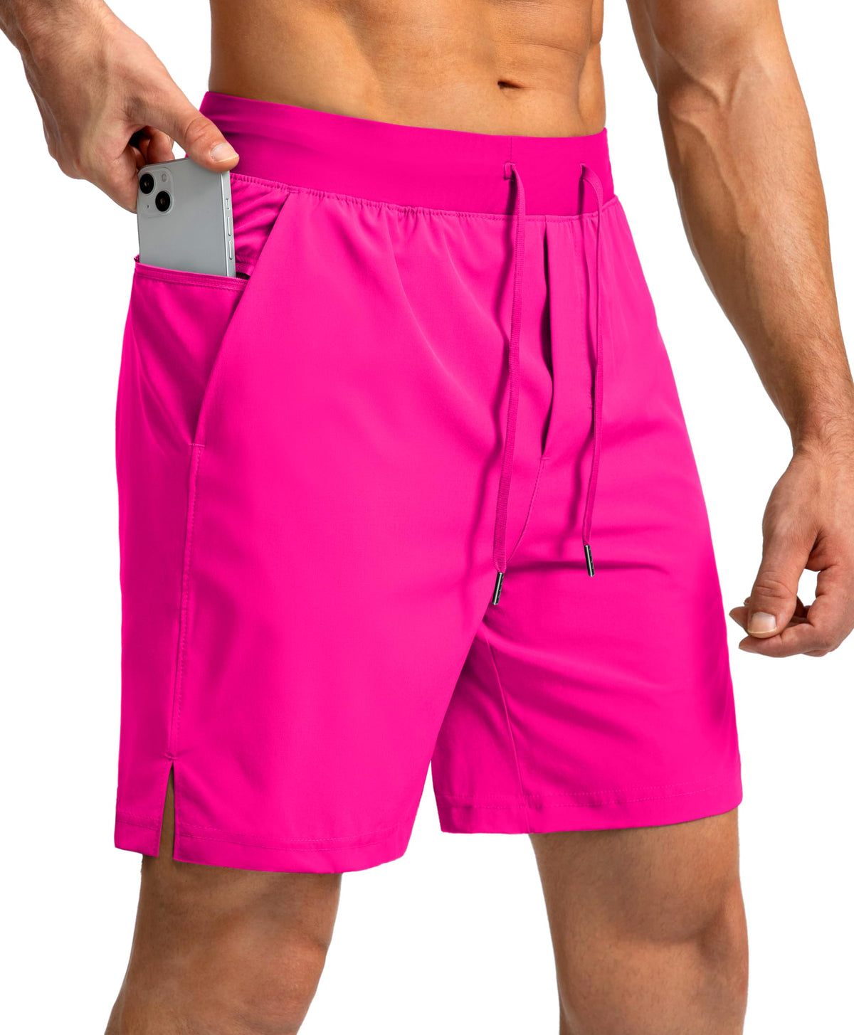Soothfeel Men's Running Shorts with Zipper Pockets 9"/ 7"/ 5" Quick Dry Eight Basketball Gym Workout Athletic Shorts