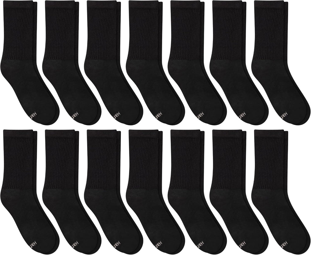 Hanes Women's Crew, Ankle, and No-Show Moisture-Wicking Cushioned Athletic Socks (14 Pack)