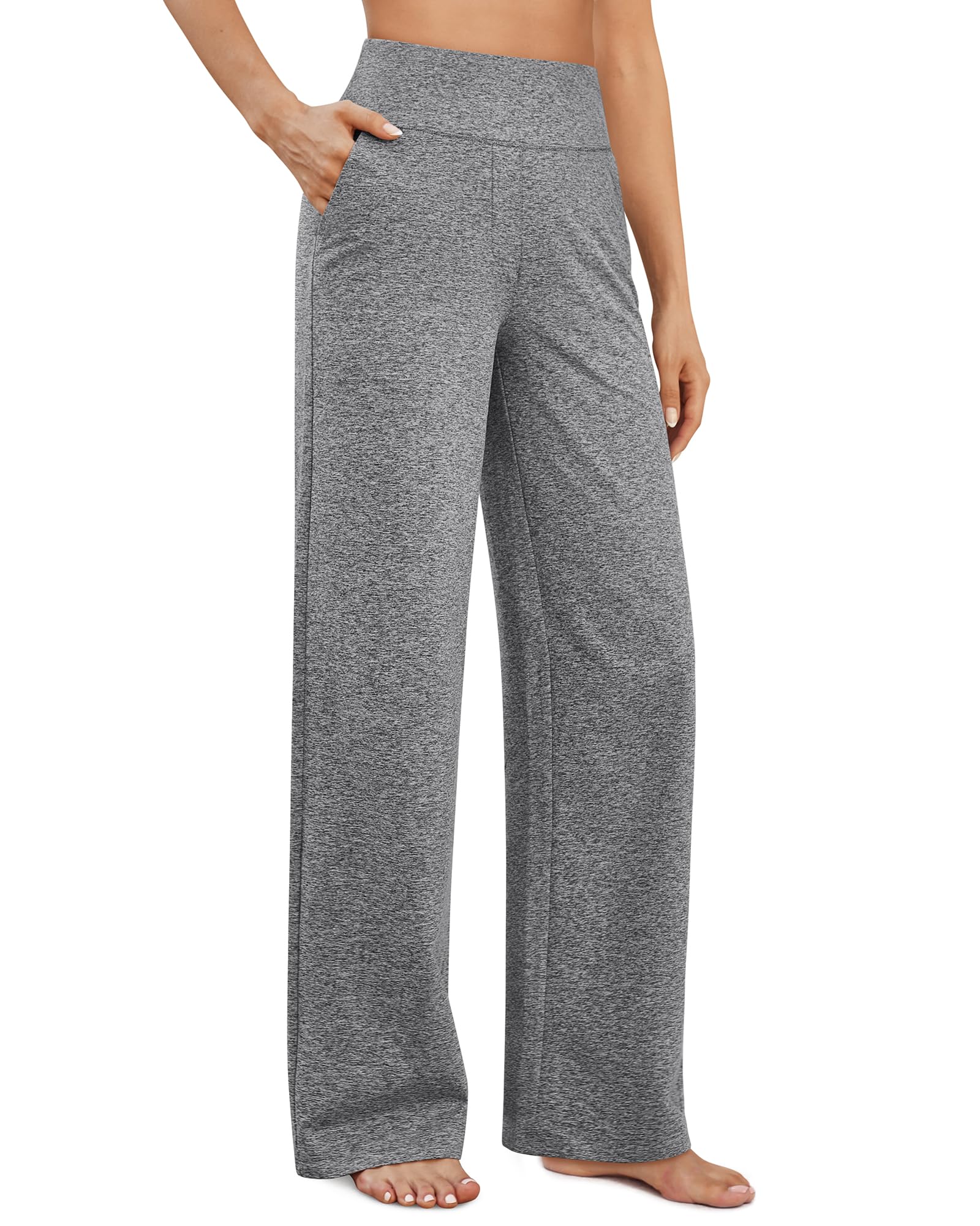 G4Free Yoga Pants for Women Wide Leg Pants with Pockets High Waisted