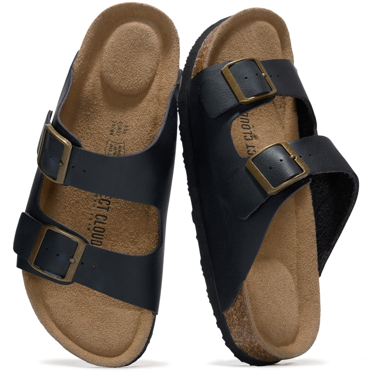 Project Cloud 100% Genuine Leather Womens Sandals Slides for Women (Venita)