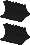 Hanes Women's Crew, Ankle, and No-Show Moisture-Wicking Cushioned Athletic Socks (14 Pack)