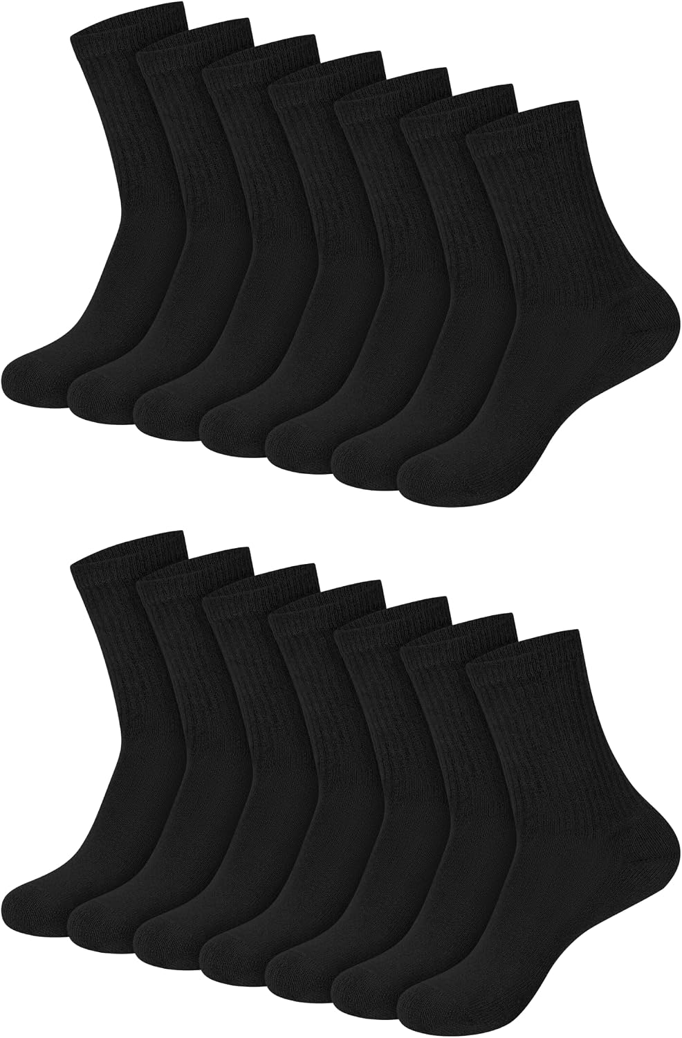 Hanes Women's Crew, Ankle, and No-Show Moisture-Wicking Cushioned Athletic Socks (14 Pack)