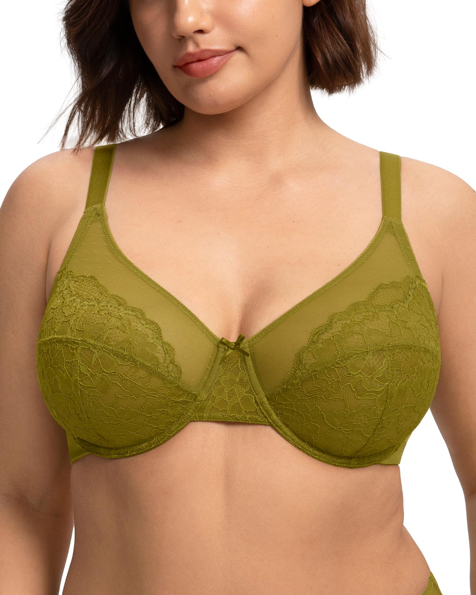 HSIA Minimizer Bras for Women Enchante Lace Underwire Bra for Heavy Breast