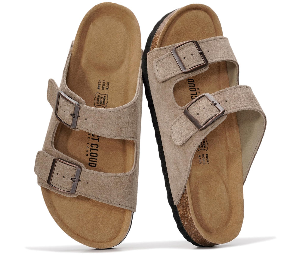 Project Cloud 100% Genuine Leather Womens Sandals Slides for Women (Venita)