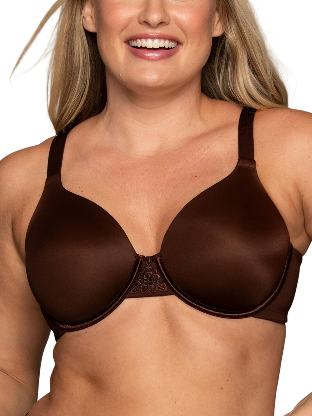Vanity Fair Women's Full Figure Beauty Back Smoothing Bra, 4 Way Stretch Fabric, Lightly Lined Cups up to H