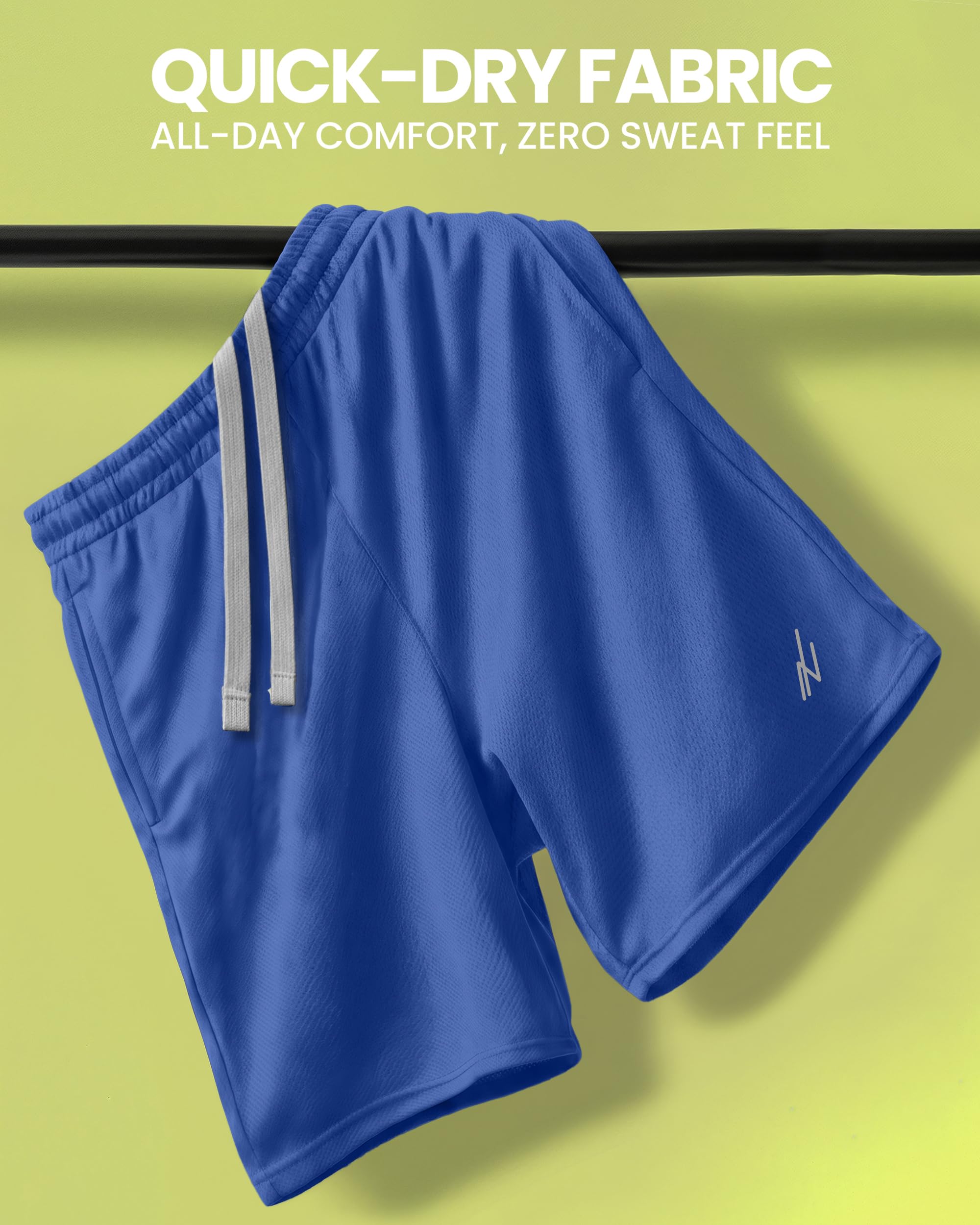 Breathable Mesh Mens Athletic Shorts Loose-Fit Quick Dry Running Gym Shorts