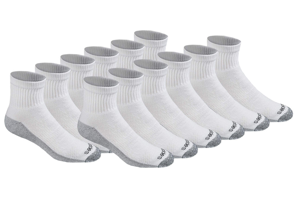 Dickies Men's Dri-Tech Moisture Control Quarter Socks, Available in M-XXL (6, 12, 18 Pairs)