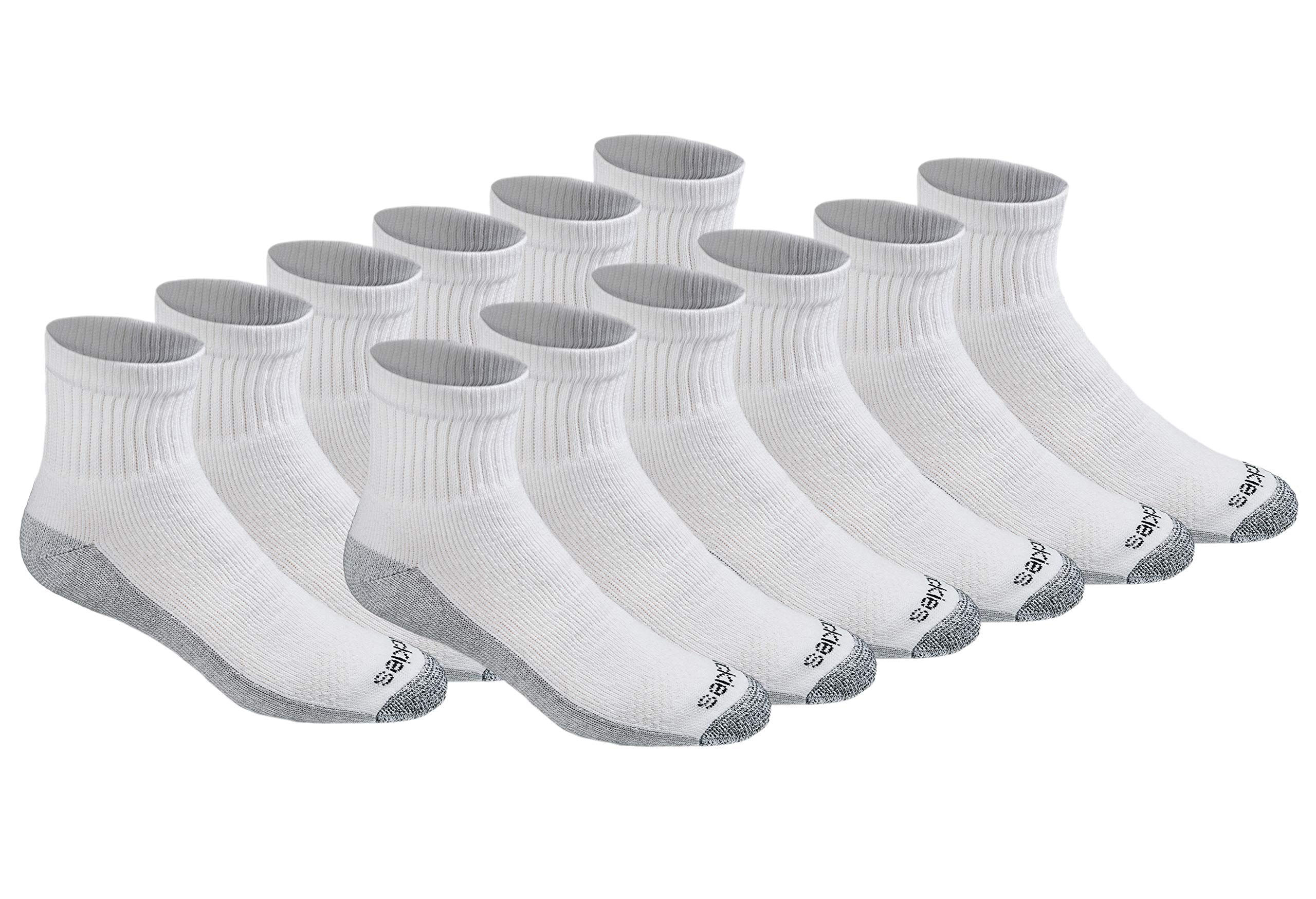 Dickies Men's Dri-Tech Moisture Control Quarter Socks, Available in M-XXL (6, 12, 18 Pairs)