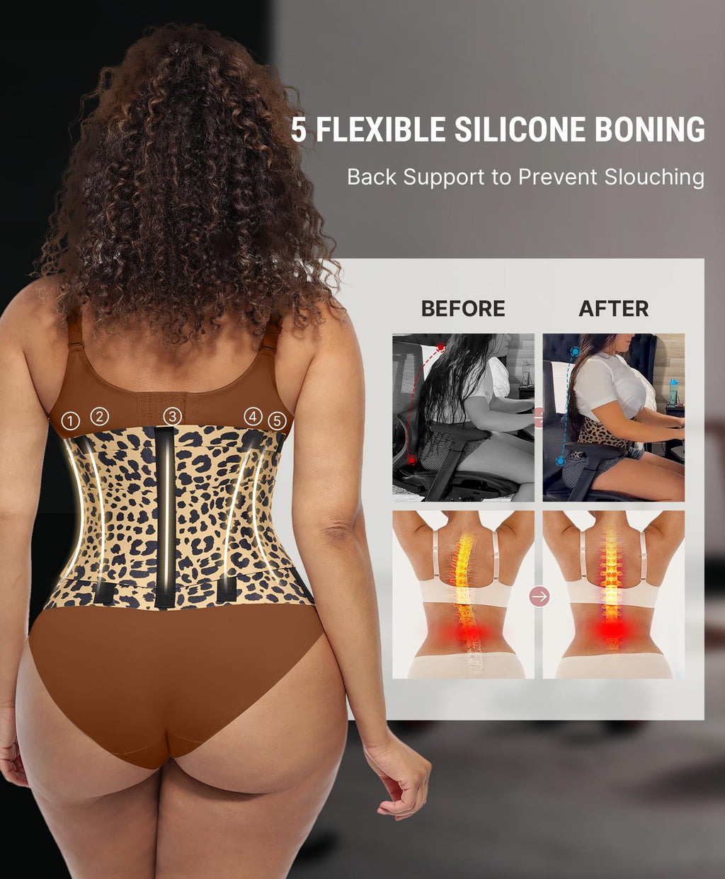 FeelinGirl Waist Trainer Belt Cincher Corset Tummy Control Faja Body Shaper