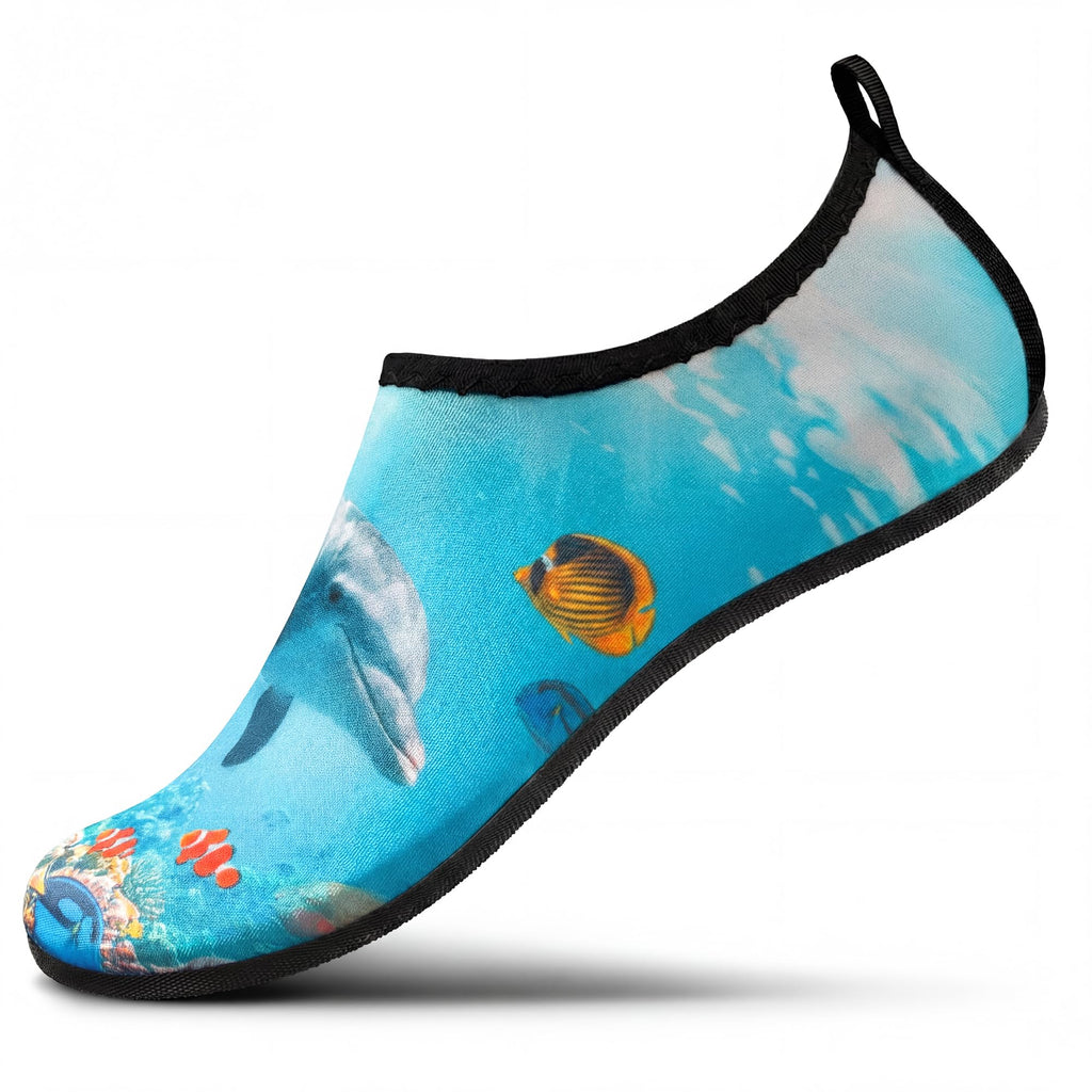 SEEKWAY Water Shoes Women Men Adult Quick-Dry Aqua Socks Barefoot Non Slip for Beach Swim River Pool Lake surf Black SK002(U)