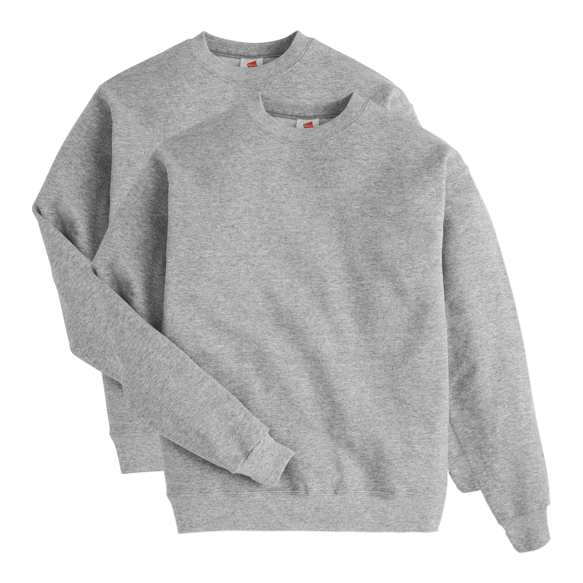 Hanes Men's Sweatshirt, EcoSmart Fleece Crewneck Sweatshirt, Big & Tall Available, 1 or 2-Pack