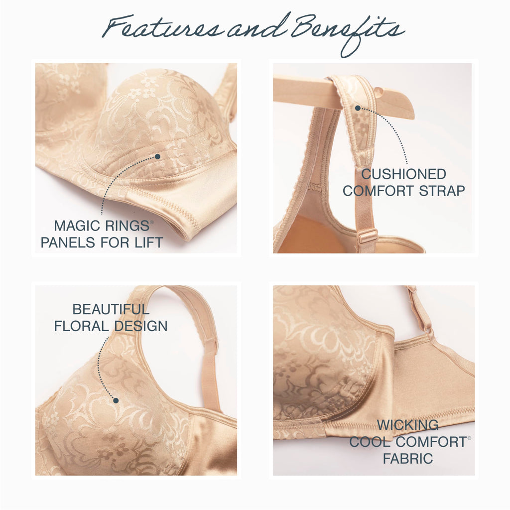 Playtex Women's Wireless Bra, 18 Hour Plus-Size Bras Available, Ultimate Lift, Moisture-Wicking, Single or 2-Pack
