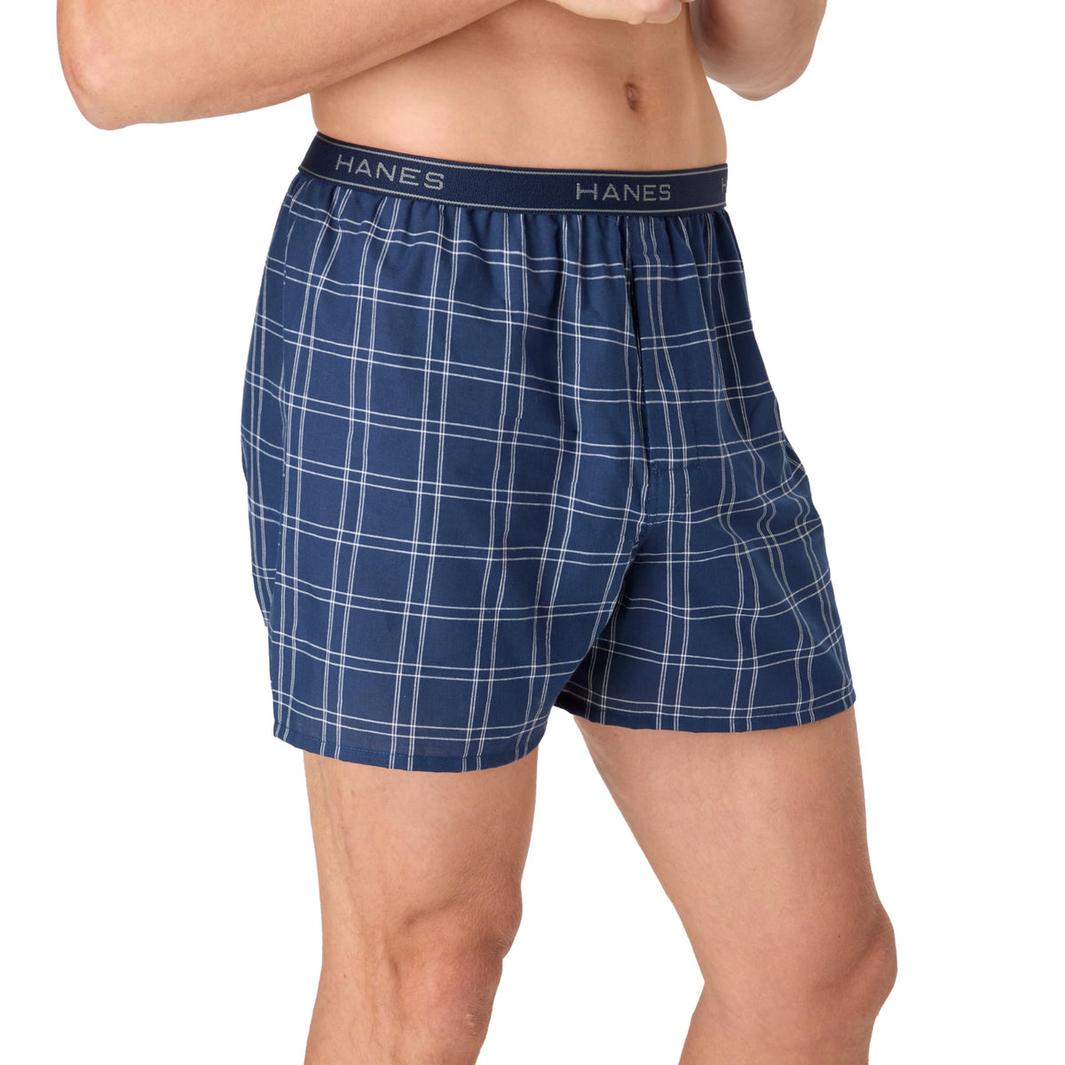 Hanes Men's Underwear Boxers Pack, Cool & Breathable Cotton Underwear, Moisture-Wicking Boxers for Men