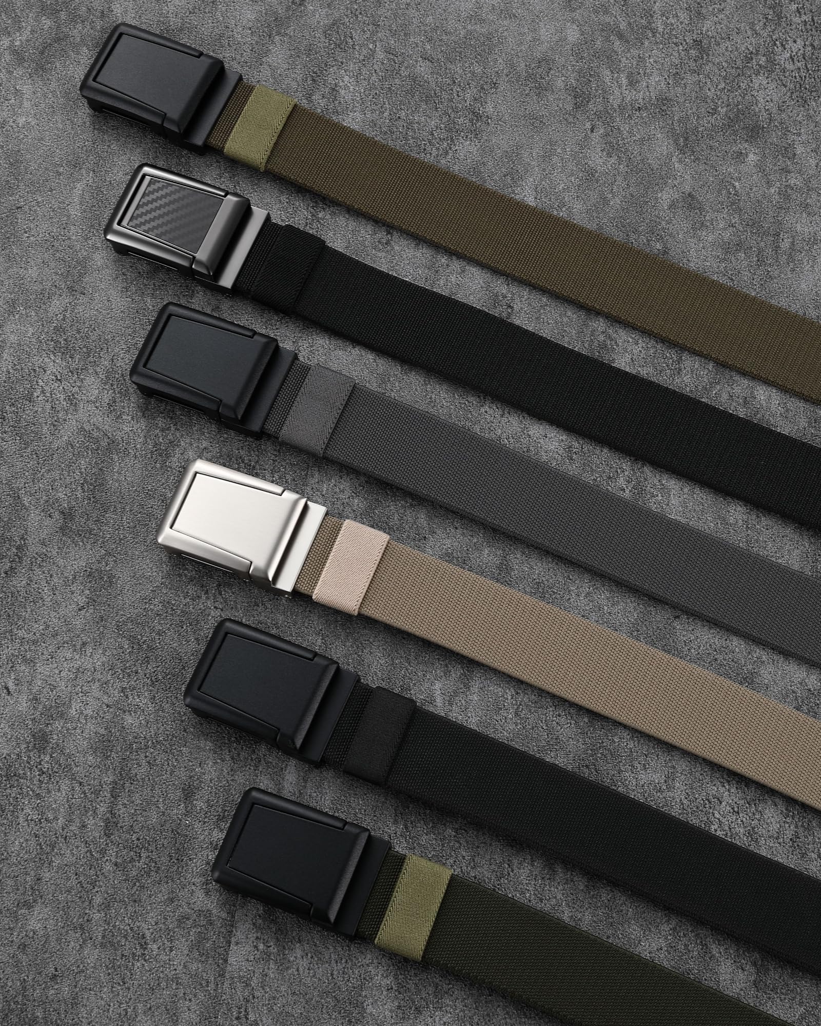 CHAOREN Tactical Belt Men - 1.5" Stretch Work Belt with Zinc Alloy Buckle